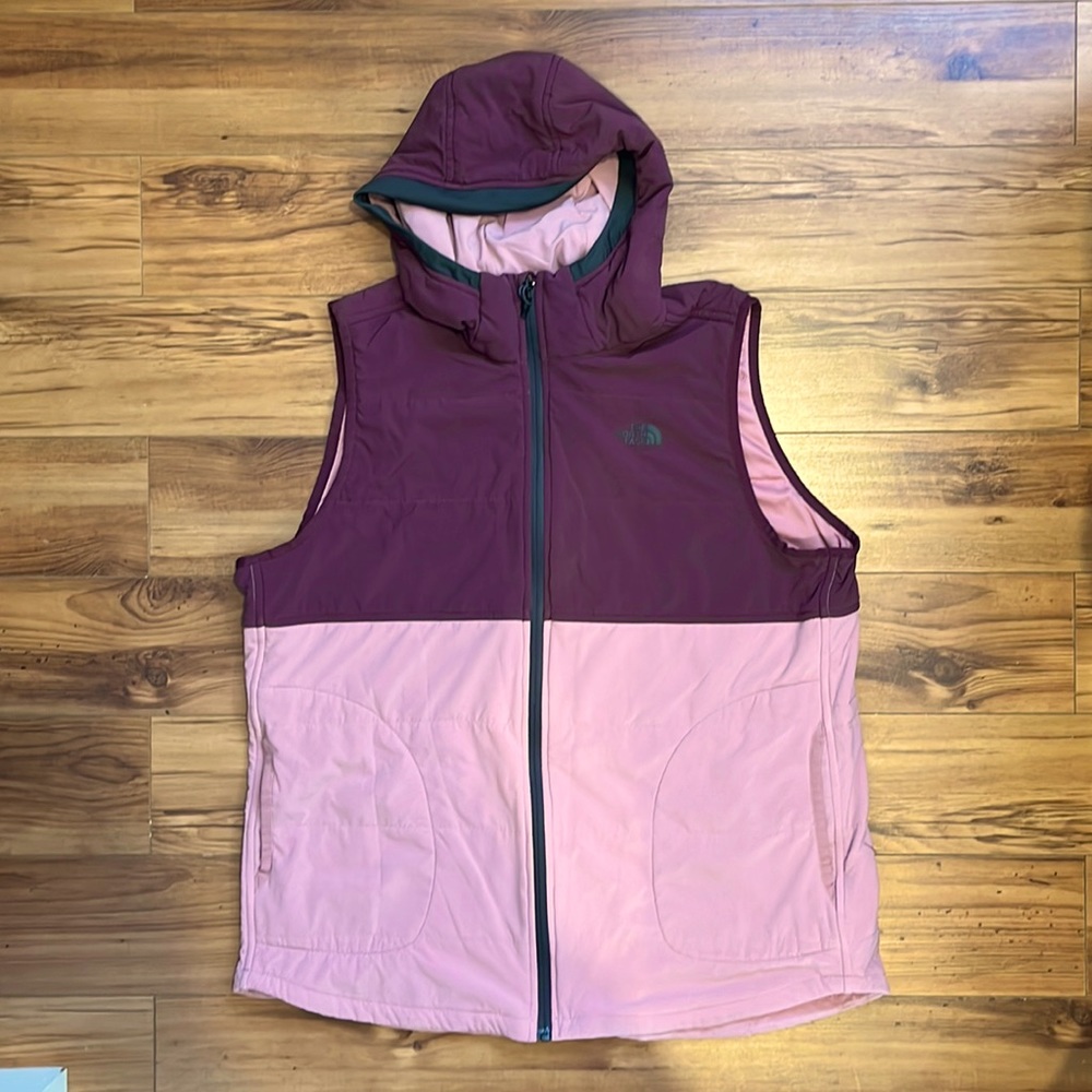 The North Face zippered vest pink purple XL
